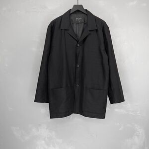 Vintage Jay Y. Ko Black Linen & Nylon Blend Lightweight 3-Button Blazer Medium